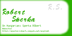 robert sperka business card